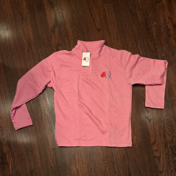 PINK ZIP LOVE&VOLLEYBALL (EMBROIDERED)