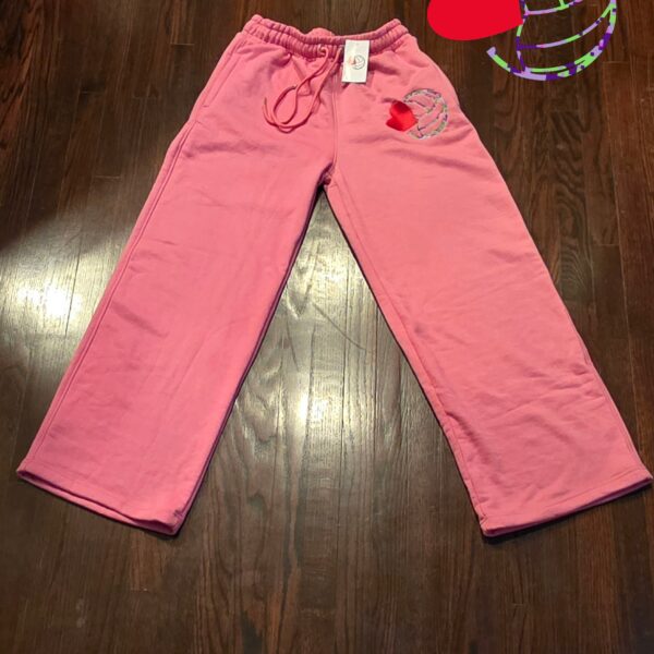 PINK WIDE LEG SWEATPANTS