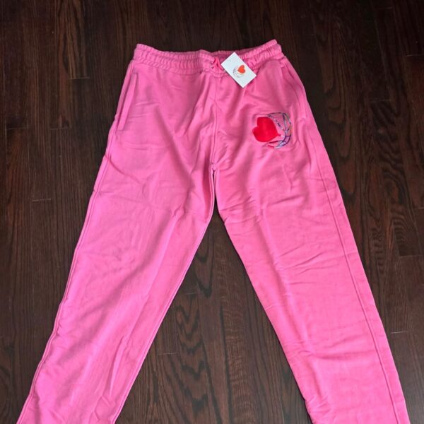 PINK TAPERED LEG SWEATPANT (LOGO)