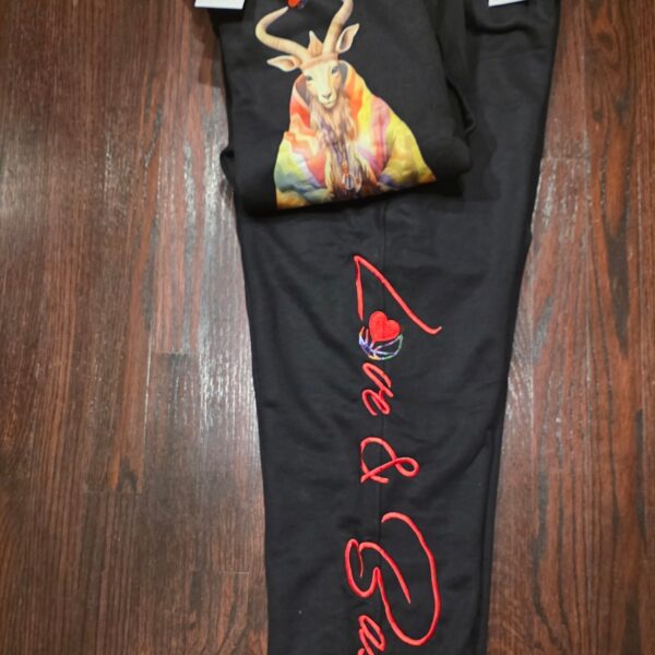 BLACK GOAT SWEATSUIT (EMBROIDERED)