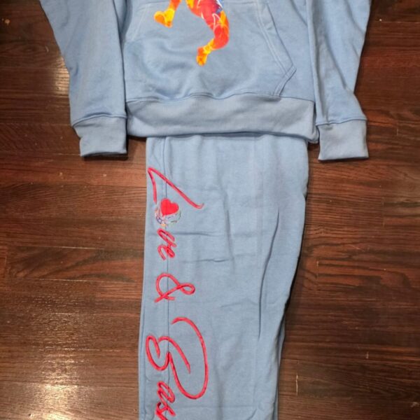 BLUE DUNK SWEATSUIT (EMBROIDERED)