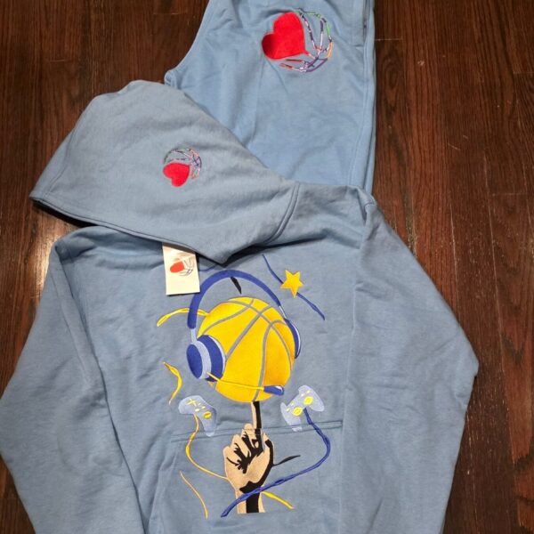 BLUE GOLDEN GAMER SWEATSUIT (LOGO)