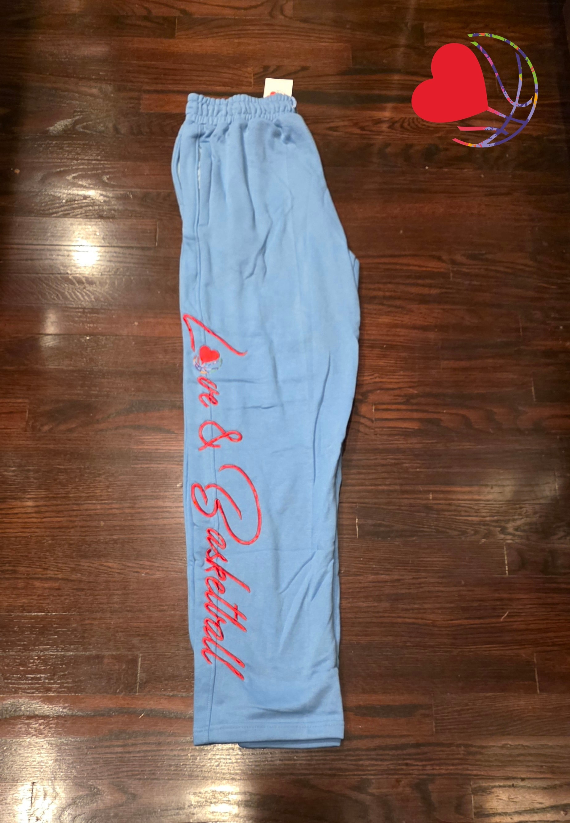 BLUE TAPERED LEG SWEATPANT (EMBROIDERED)