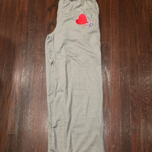 GREY WIDE LEG SWEATPANT (LOGO)