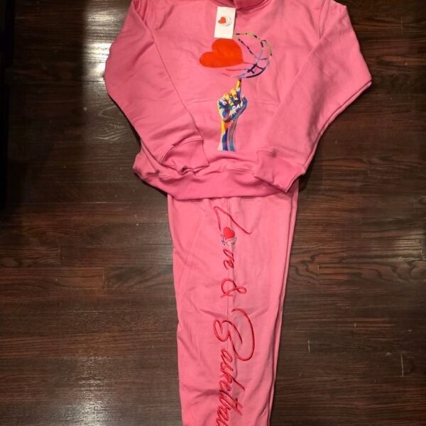 PINK COLOR SWEATSUIT (EMBROIDERED)