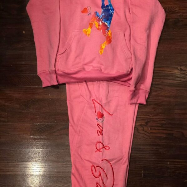PINK DUNK SWEATSUIT (EMBROIDERED)