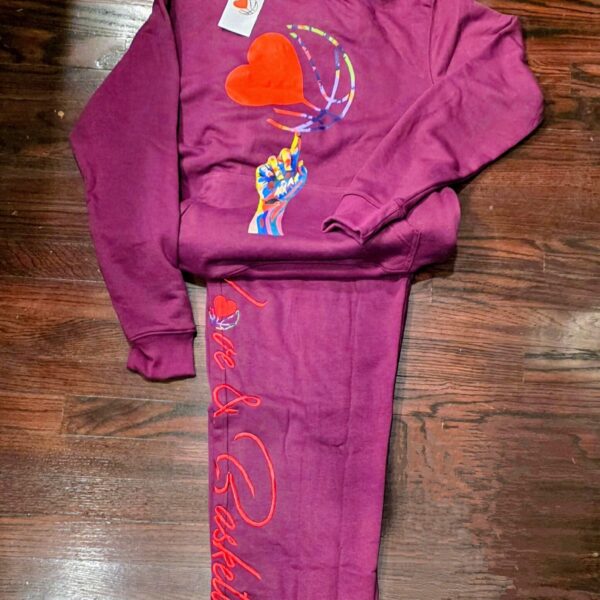 PLUM COLOR SWEATSUIT (EMBROIDERED)