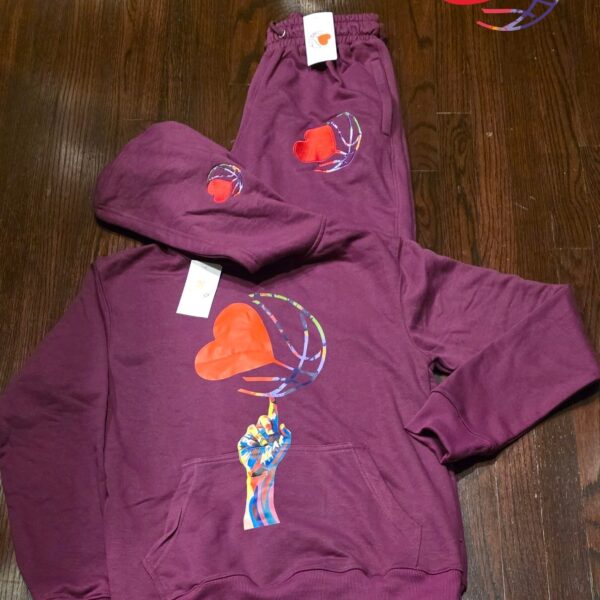 PLUM COLOR SWEATSUIT (LOGO)